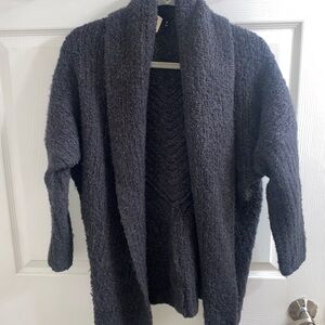 Anthropologie Sleeping on the Snow Cocoon Charcoal Cardigan